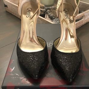 Carlos Santana Evening Black/Gold Gaia Size 7 Shoes